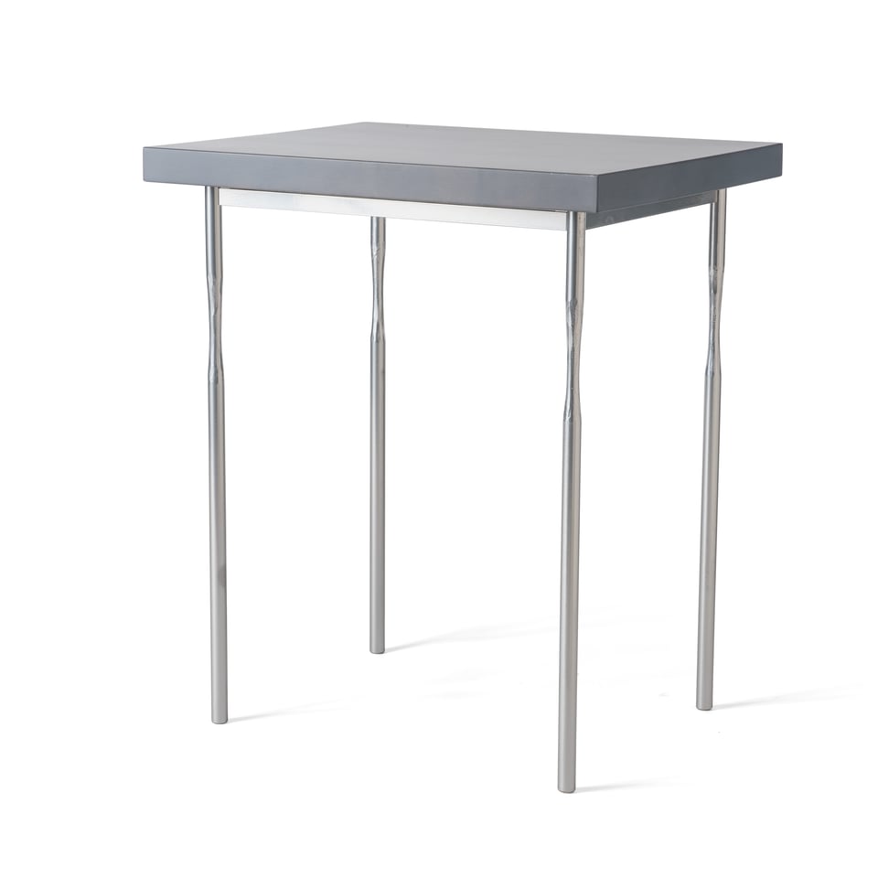 Hubbardton Forge-Senza Side Table with Solid Vermont Maple Wood Top and Hand-Forged Steel Legs