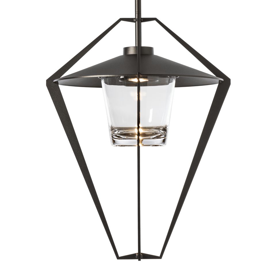 Hubbardton Forge Stellar 2-in-1 Large Outdoor Pendant/Semi-Flush Ceiling Light with Glass Shade