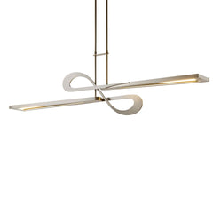 Hubbardton Forge-Switchback 1-Light LED Pendant with Hand-Forged Steel in Elegant Curved Design