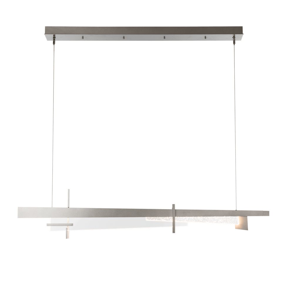 Hubbardton Forge-Tenon LED Pendant Light - Contemporary Arts and Crafts Design with Clear and Seeded Glass