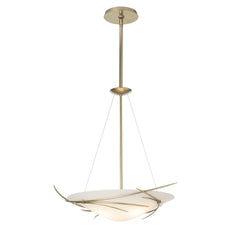 Hubbardton Forge-Wisp Pendant Light - Curved Steel Wisps Under Elegant Glass Bowl