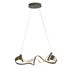 Hubbardton Forge-Zephyr 1-Light LED Pendant with Organic Heat-Textured Steel Design