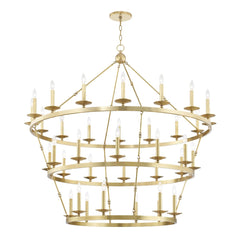 Hudson Valley Lighting Allendale 36-Light Chandelier with Modern Hook-and-Hoop Design in Aged Brass or Bronze Finishes