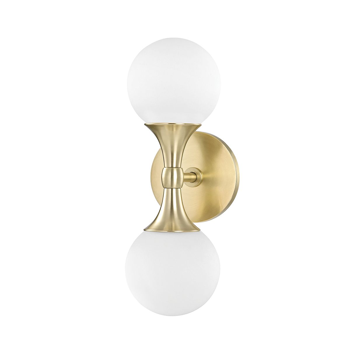 Hudson Valley Lighting-Astoria Sconce - Opal Matte Glass Shades in Aged Brass or Polished Chrome Finish