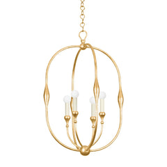 Hudson Valley Lighting Baltic 4-Light Lantern Chandelier – Elegant Oval Design for Modern Spaces