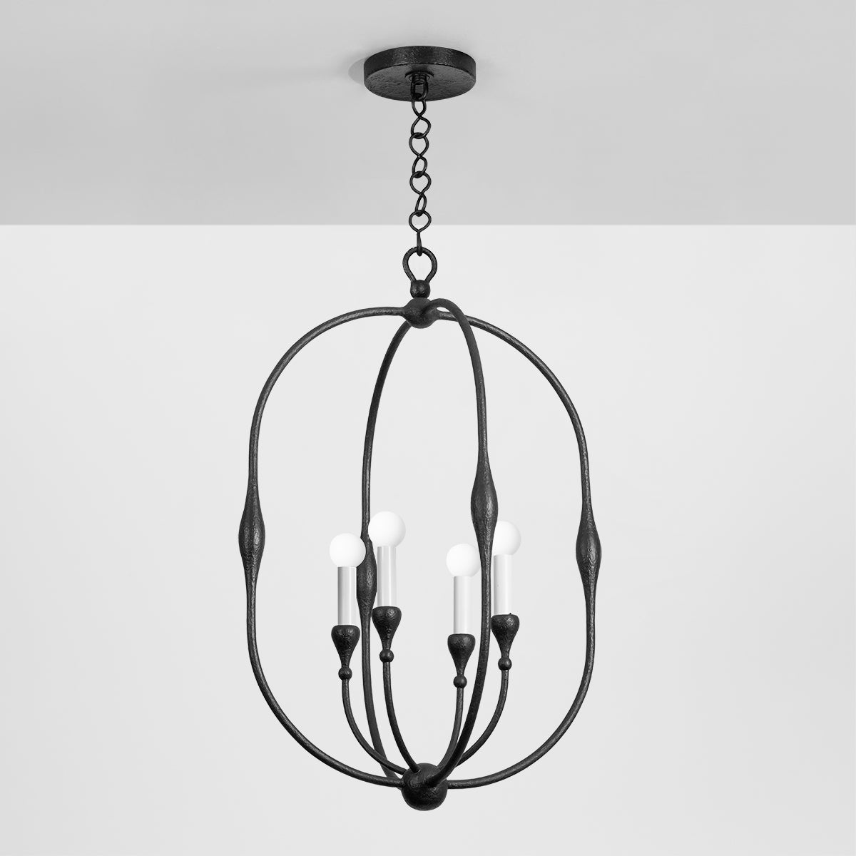 Hudson Valley Lighting Baltic 4-Light Lantern Chandelier – Elegant Oval Design for Modern Spaces