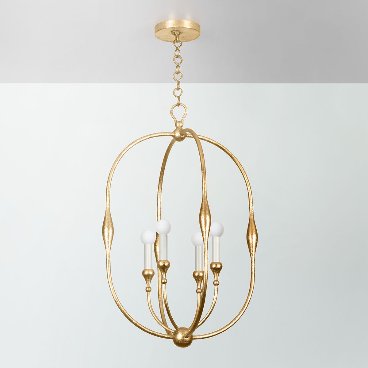 Hudson Valley Lighting Baltic 4-Light Lantern Chandelier – Elegant Oval Design for Modern Spaces