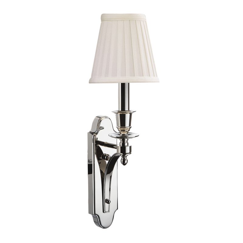 Hudson Valley Lighting-Beekman Wall Sconce with Off-White Faux Silk Shade in Aged Brass or Polished Nickel Finishes