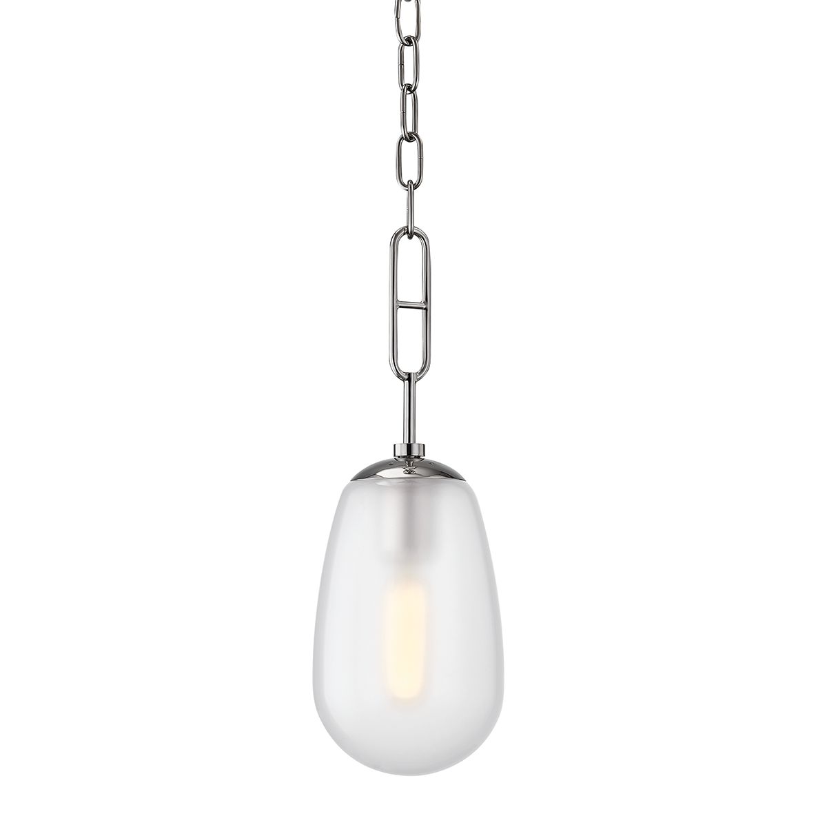 Hudson Valley Lighting Bruckner Mini Pendant Light With Frosted Glass And Crystal Interior In Aged Brass Or Polished Nickel