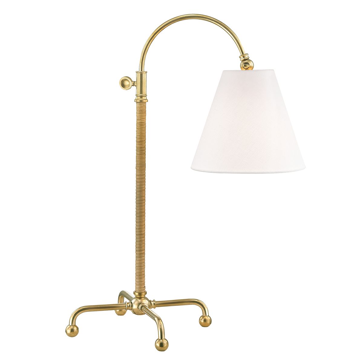 Hudson Valley Lighting-Curves No.1 Table Lamp - Stylish Swivel Design with Unique Curved Top