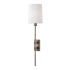 Hudson Valley Lighting-Fredonia Sconce - Elegant Slim Design With Faux Silk Shade In 3 Finishes