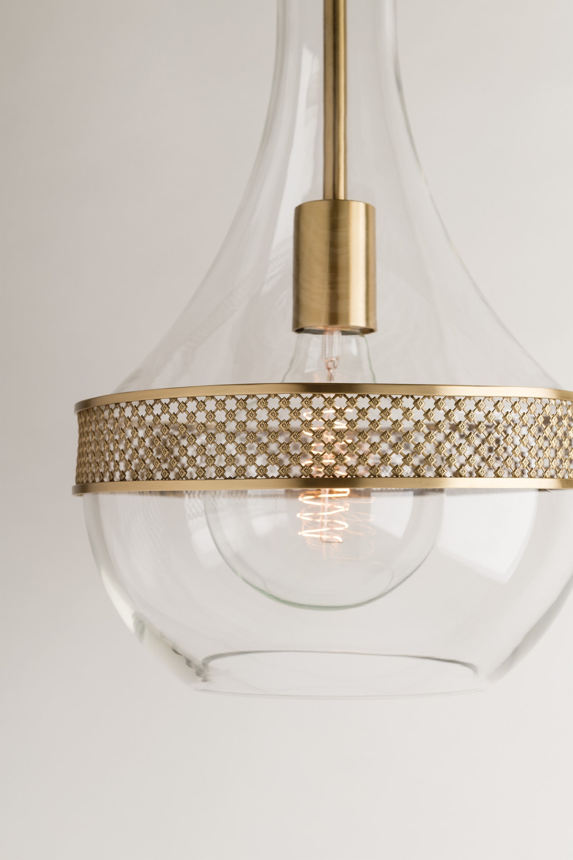 Hudson Valley Lighting Hagen Pendant Light with Customizable Chain and Canopy in Aged Brass, Old Bronze, or Polished Nickel