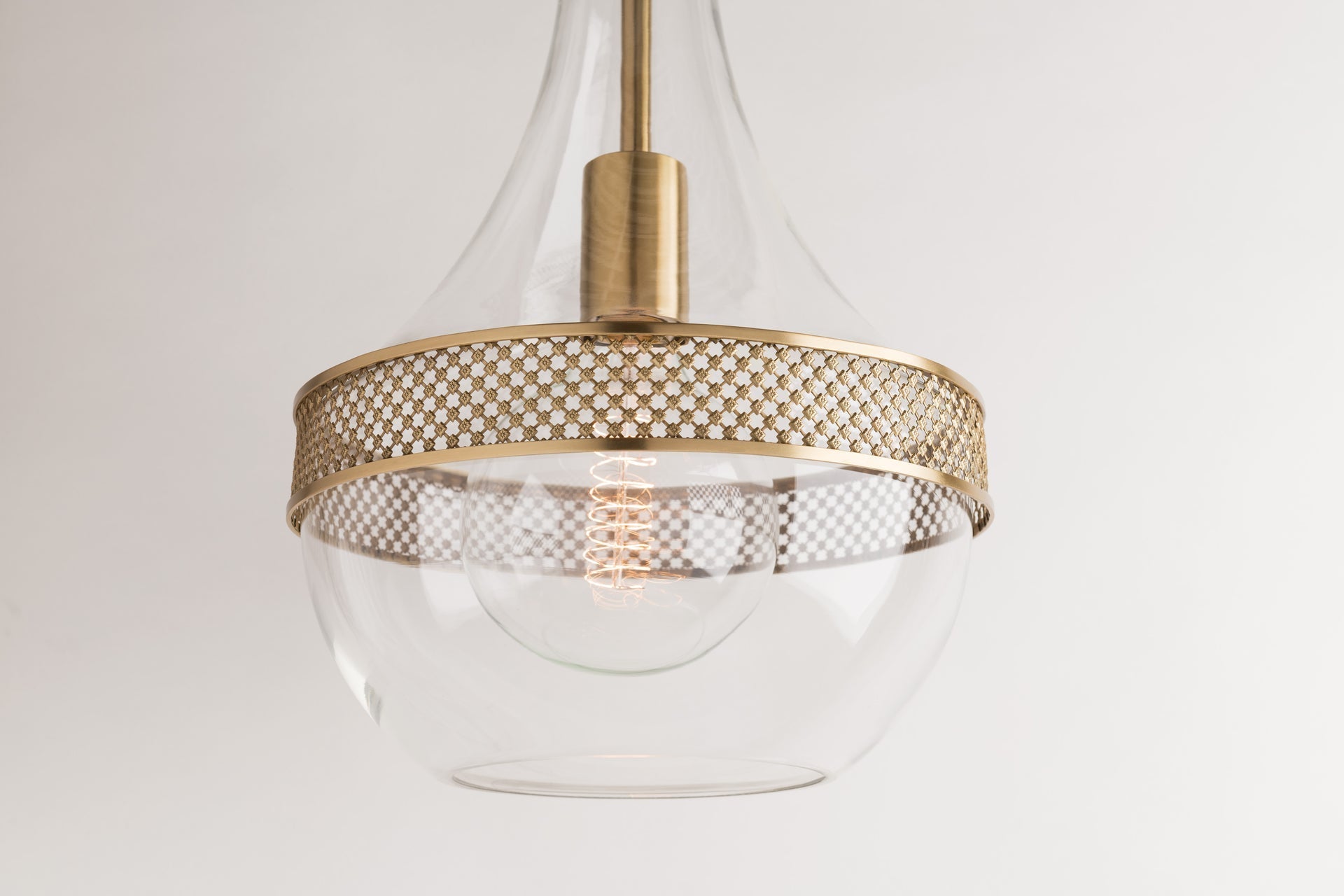 Hudson Valley Lighting Hagen Pendant Light with Customizable Chain and Canopy in Aged Brass, Old Bronze, or Polished Nickel