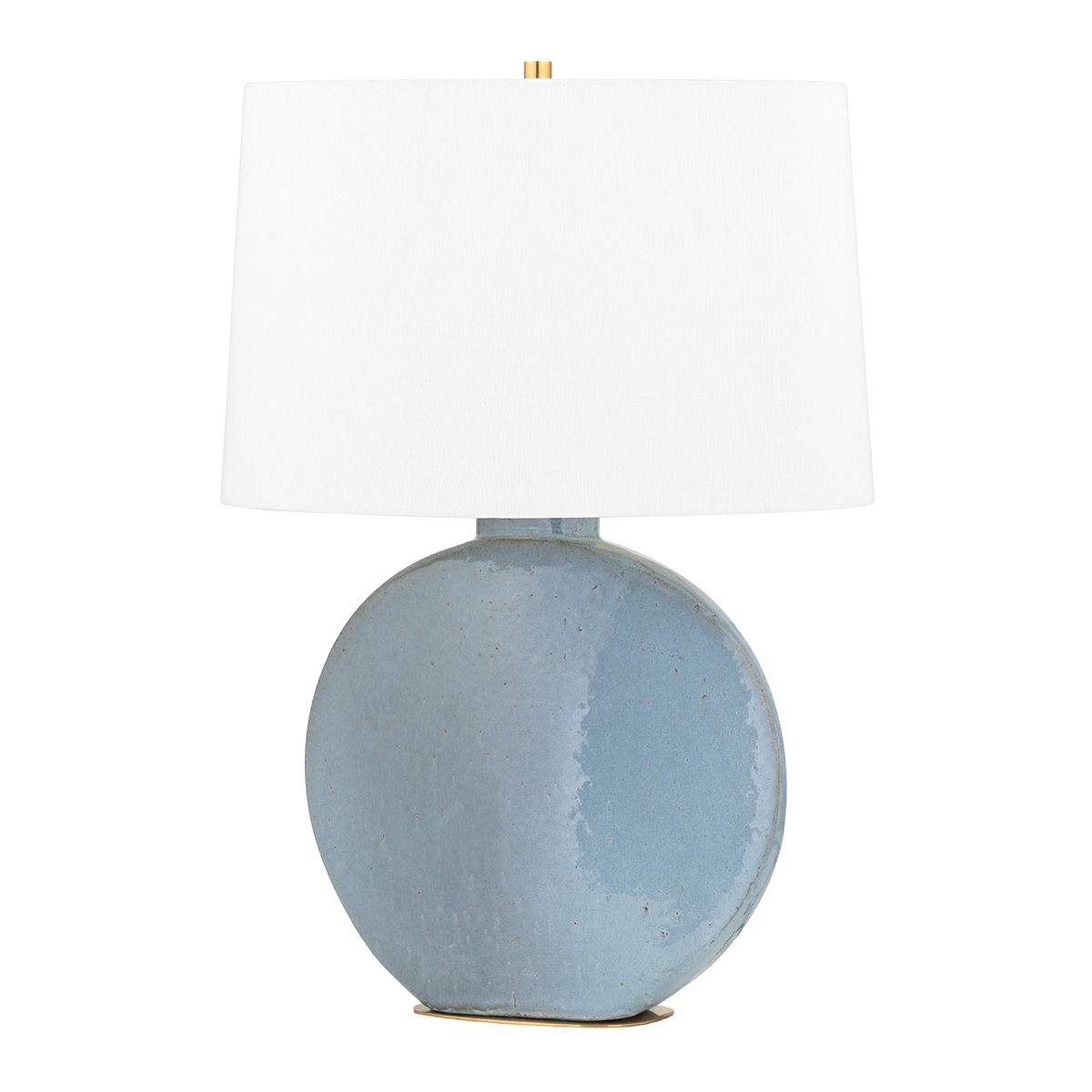 Hudson Valley Lighting Kimball Table Lamp with Drum-Shaped White Linen Shade for Modern Simplicity and Versatility