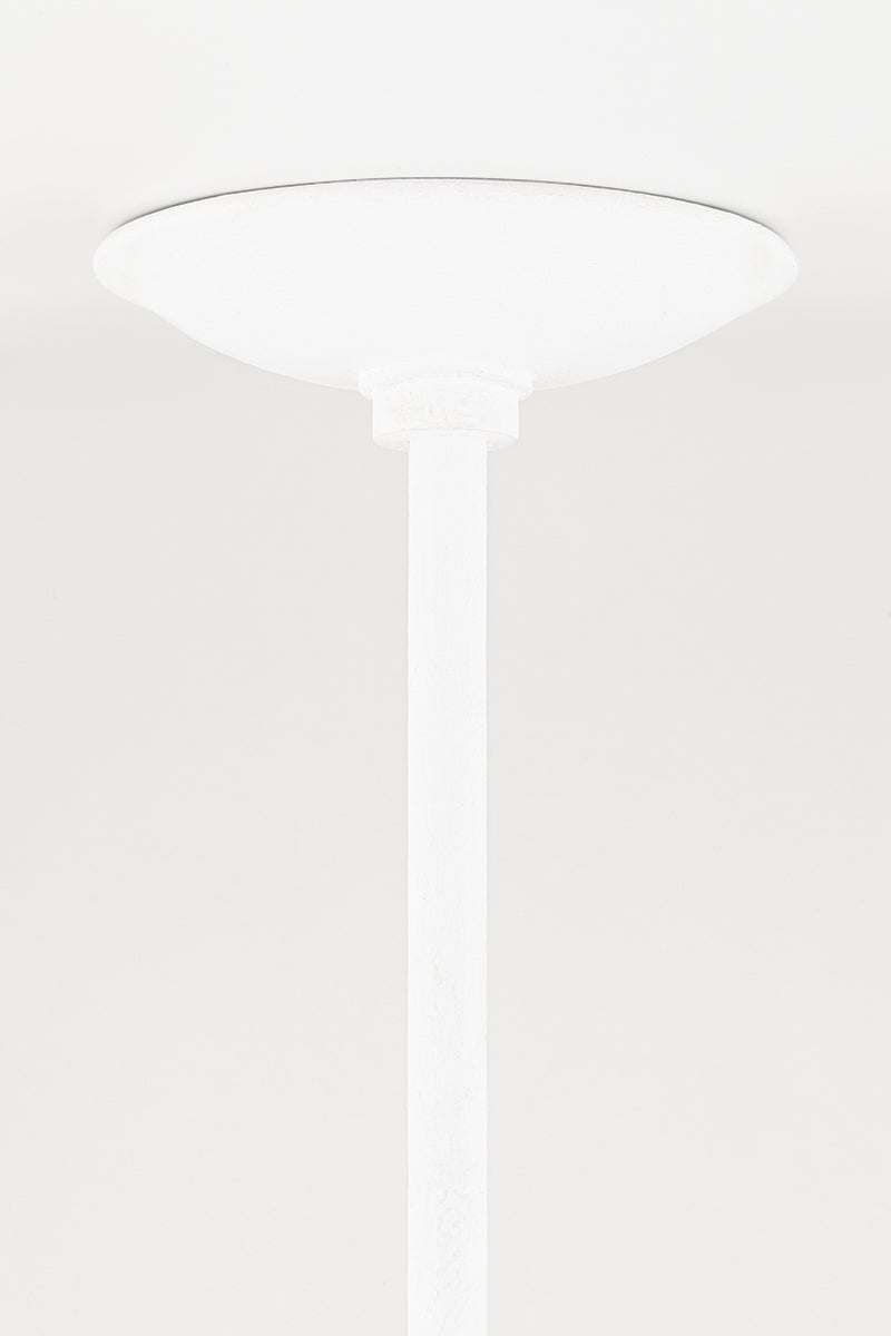 Hudson Valley Lighting Large Fabius Pendant Light - Curved White Plaster Shade with Soft Diffuser