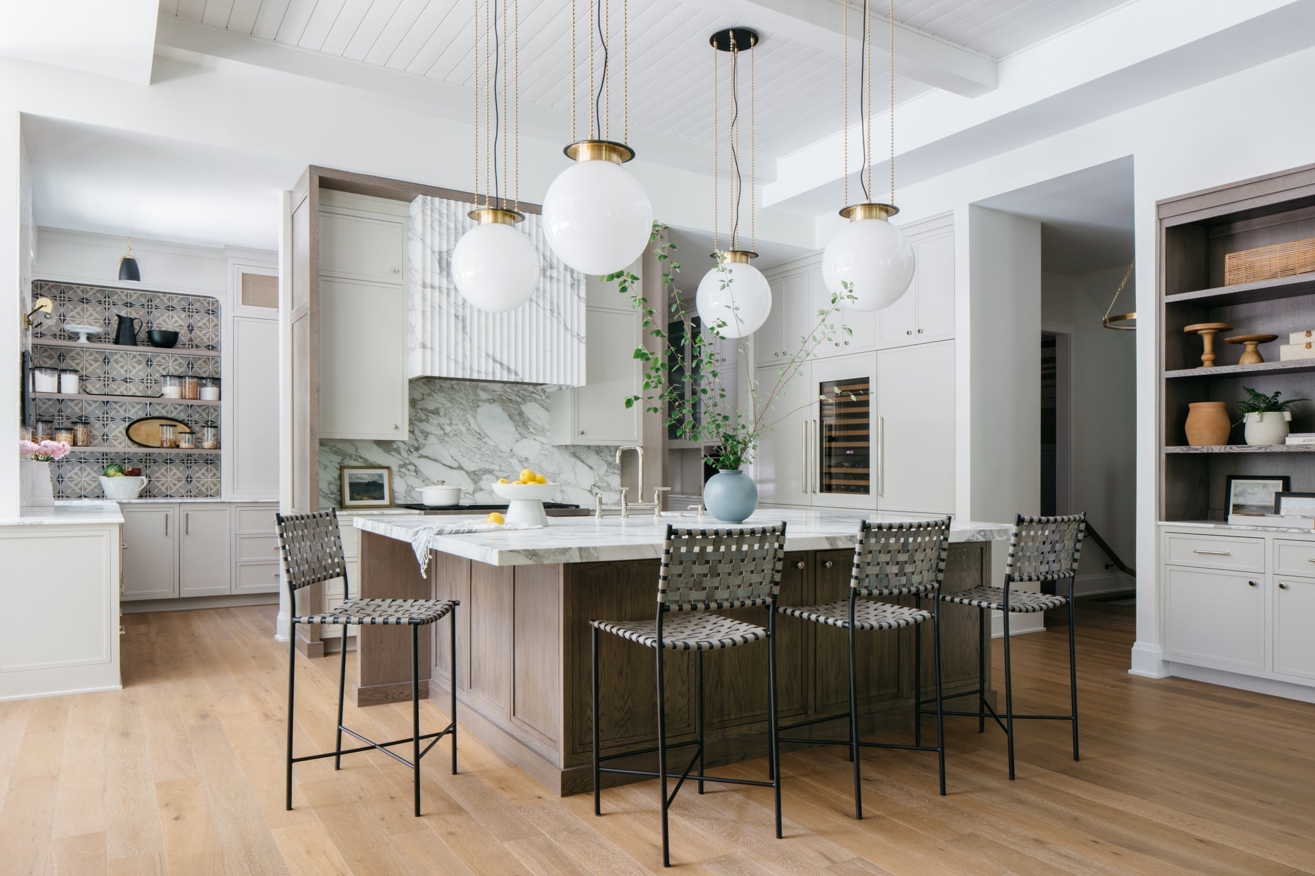 Hudson Valley Lighting Large Gunther Pendant Light With Opal Glass Globe Shade And Aged Old Bronze Finish