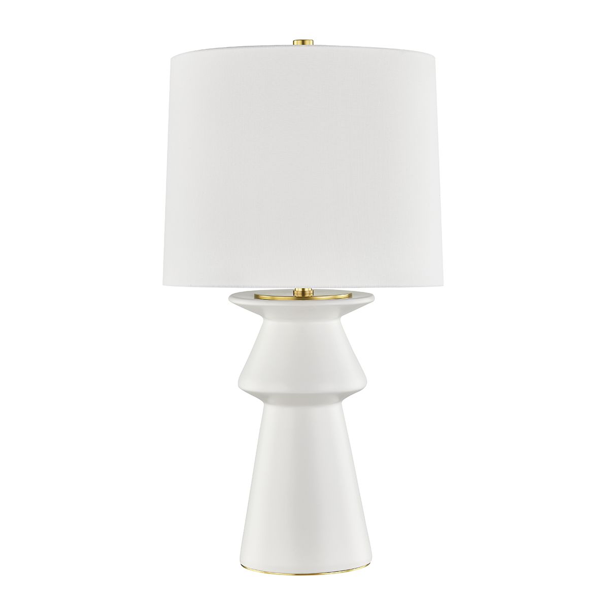 Hudson Valley Lighting-Modern Amagansett Table Lamp With Rounded Body & White Linen Shade