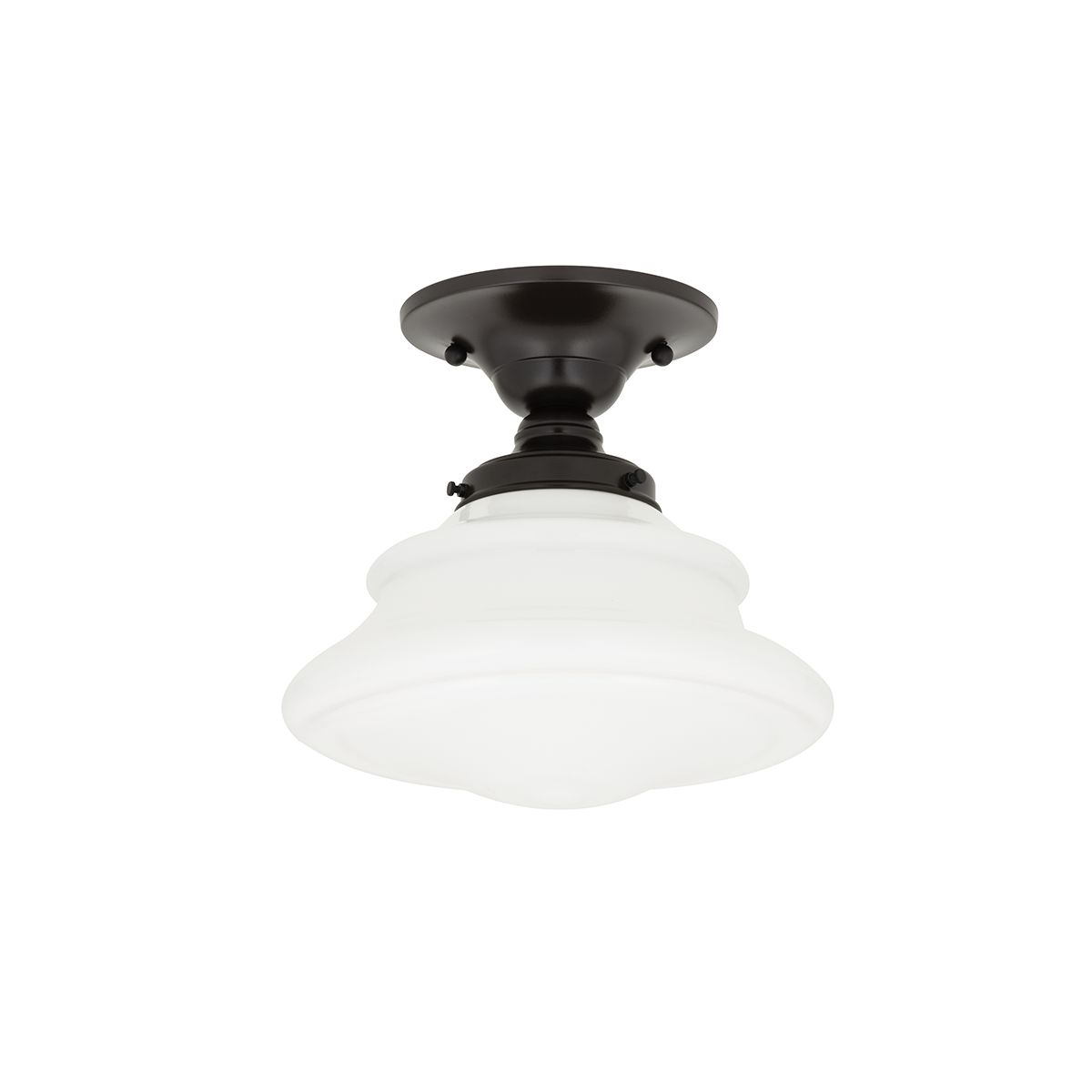 Hudson Valley Lighting-Petersburg Semi-Flush Ceiling Light With Glossy Opal Diffuser