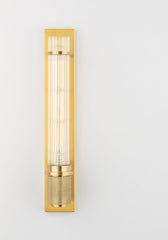 Hudson Valley Lighting Shaw Sconce with Ribbed Glass Shade – Classic Design in Aged Brass, Old Bronze, or Polished Nickel