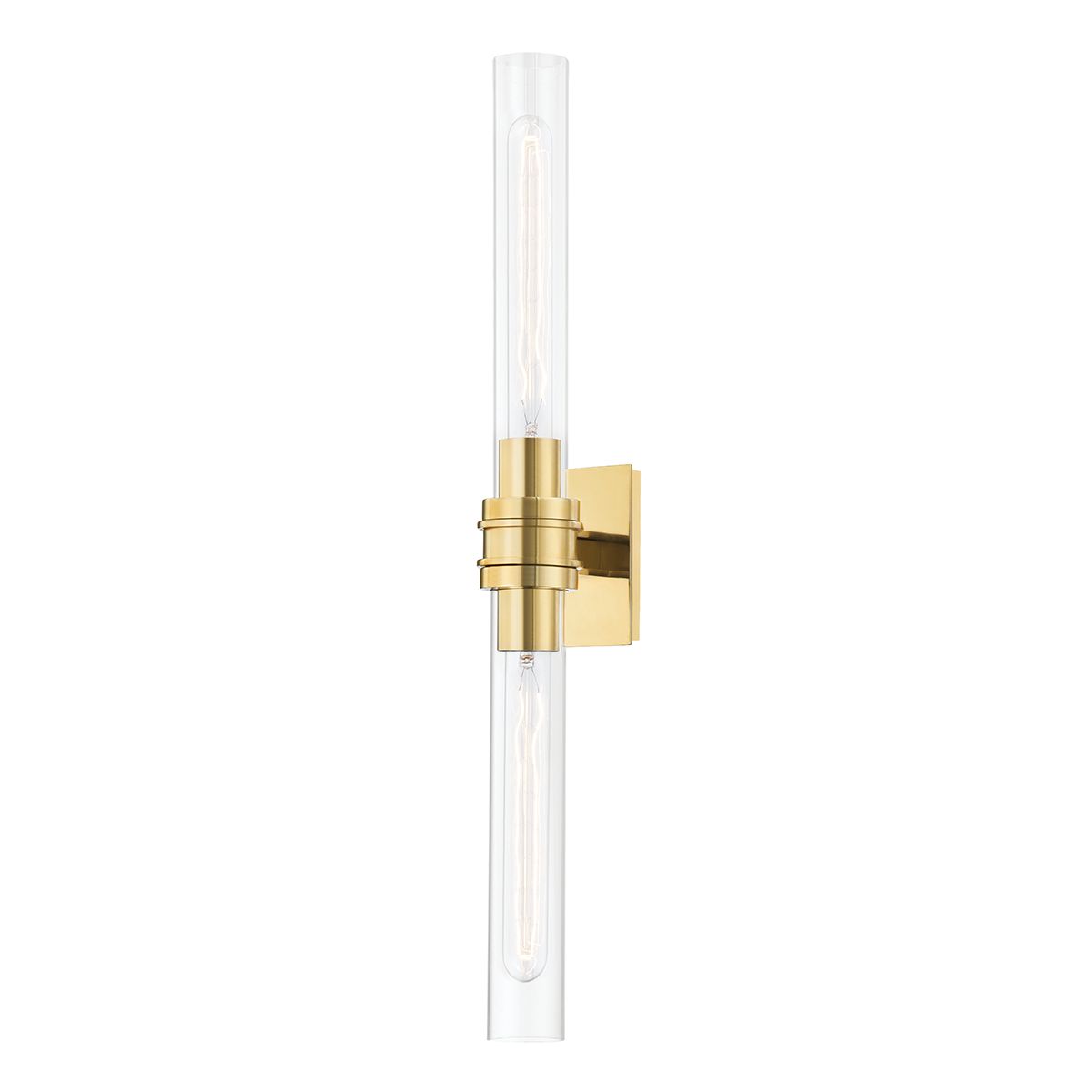 Hudson Valley Lighting Stylish Oakfield Sconce with Clear Glass Shades, Versatile Mounting, and Robust Metal Design