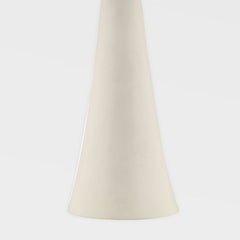 Mitzi-Alana Table Lamp With Scalloped White Linen Shade And Aged Brass Accents