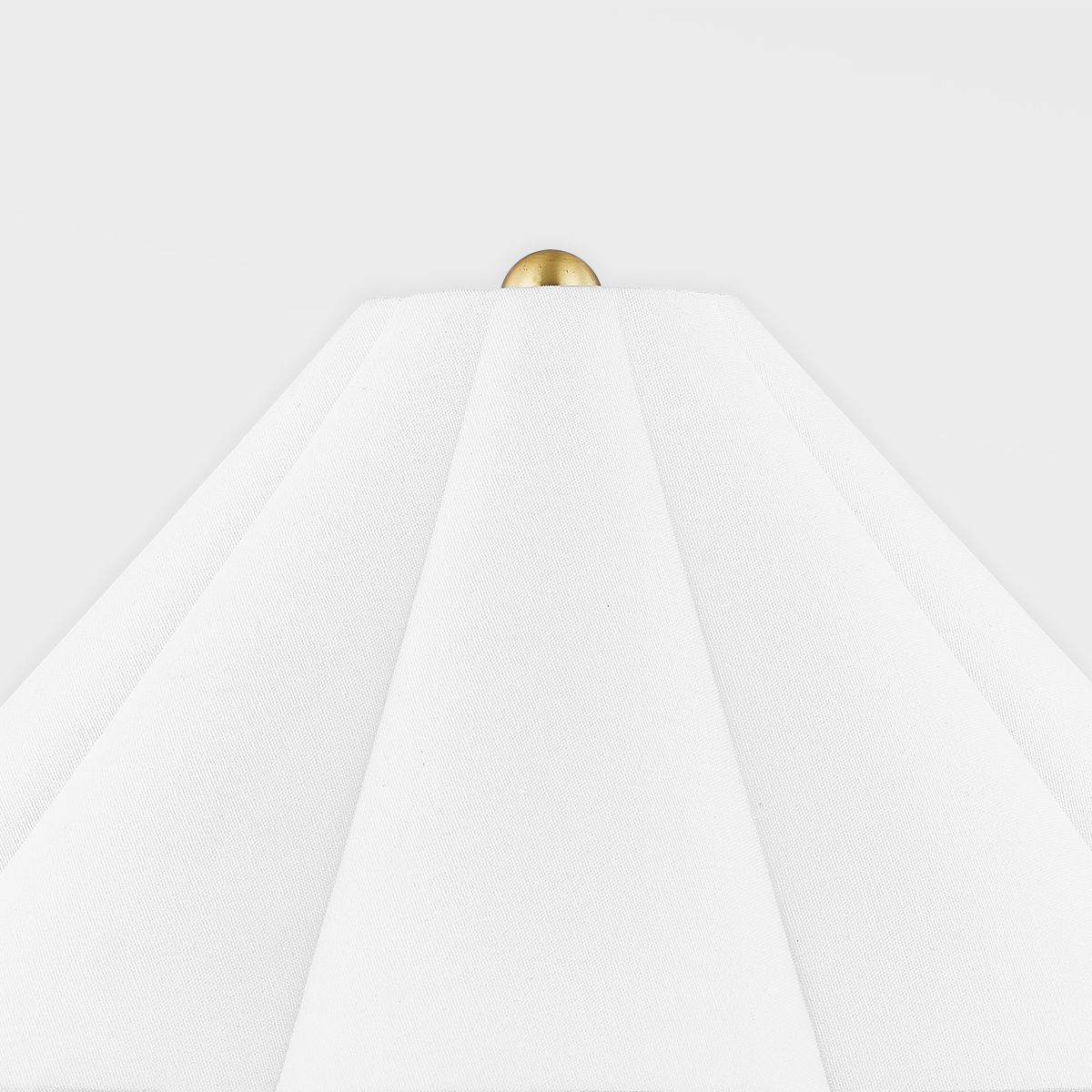 Mitzi-Alana Table Lamp With Scalloped White Linen Shade And Aged Brass Accents