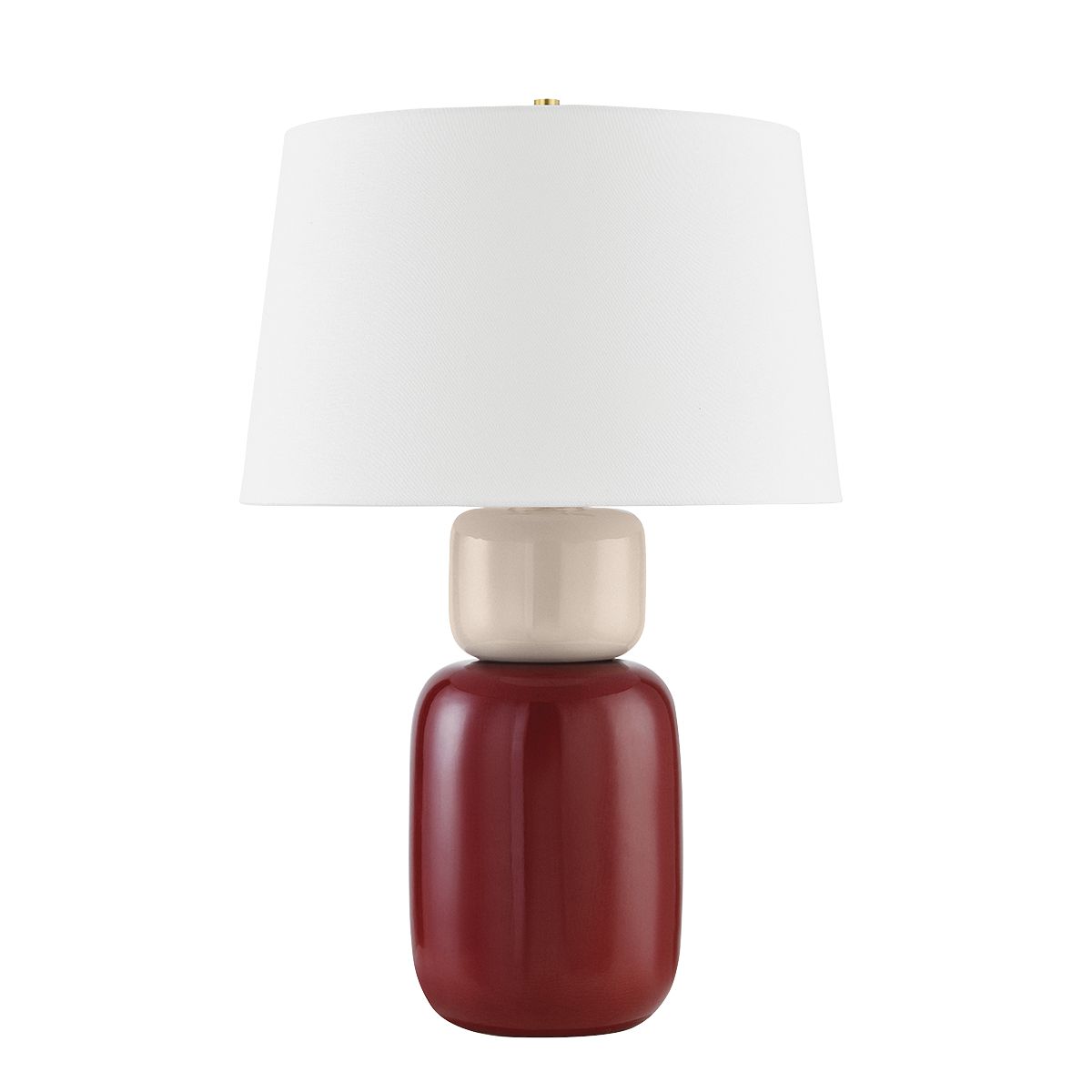 Mitzi-Batya Table Lamp - Minimalist Design with Color Blocking in Bordeaux and Blush Hues