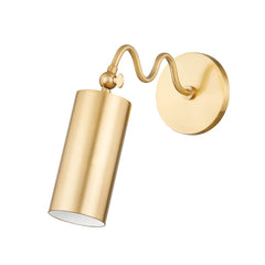 Mitzi Bea Adjustable Wall Sconce with Quirky Arm Design in Aged Brass or Old Bronze Finish