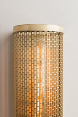 Mitzi-Britt Sconce With Unique Metal Mesh Design, Versatile Vertical/Horizontal Installation, 2 Finish Options