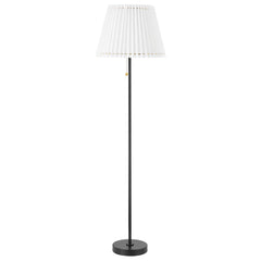 Mitzi Demi Floor Lamp - Tall Modern Design with Pleated White Shade in Aged Brass or Soft Black Finish