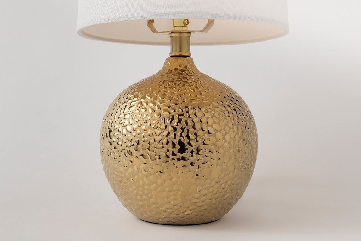 Mitzi-Heather Table Lamp With Textured Ceramic Base And Soft Linen Shade