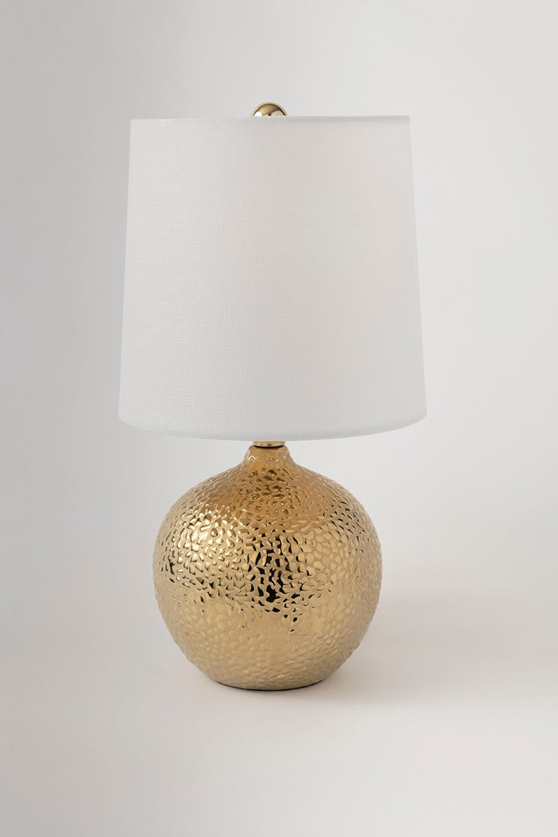 Mitzi-Heather Table Lamp With Textured Ceramic Base And Soft Linen Shade