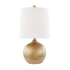 Mitzi-Heather Table Lamp With Textured Ceramic Base And Soft Linen Shade