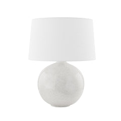 Mitzi Karina Table Lamp with Reactive Glaze Ceramic Base and White Linen Shade