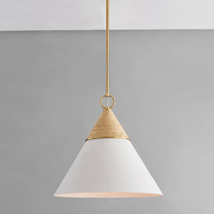 Mitzi Large Mica Pendant Light With Aged Brass Metalwork And Wrapped Raffia - Coastal Charm Fixture