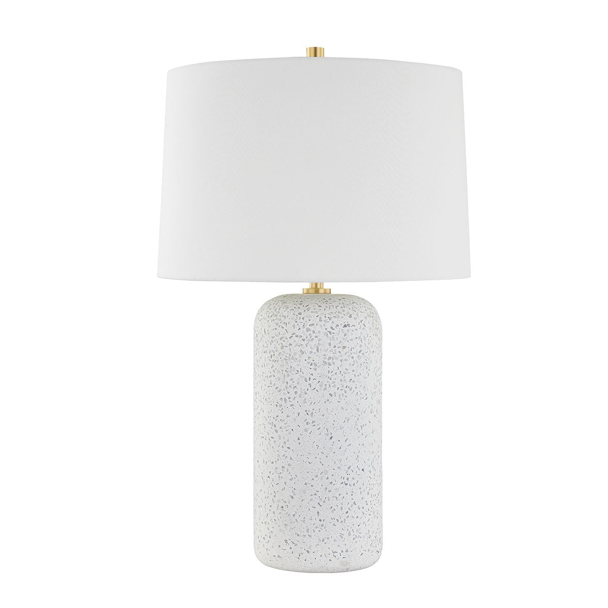 Mitzi Margaret Table Lamp in Blue-Grey Terrazzo with Aged Brass Details for Elegant Accent Lighting