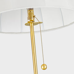 Mitzi-Meshelle Mid-Century Modern Floor Lamp With Aged Brass Accents And Whimsical Umbrella Shade