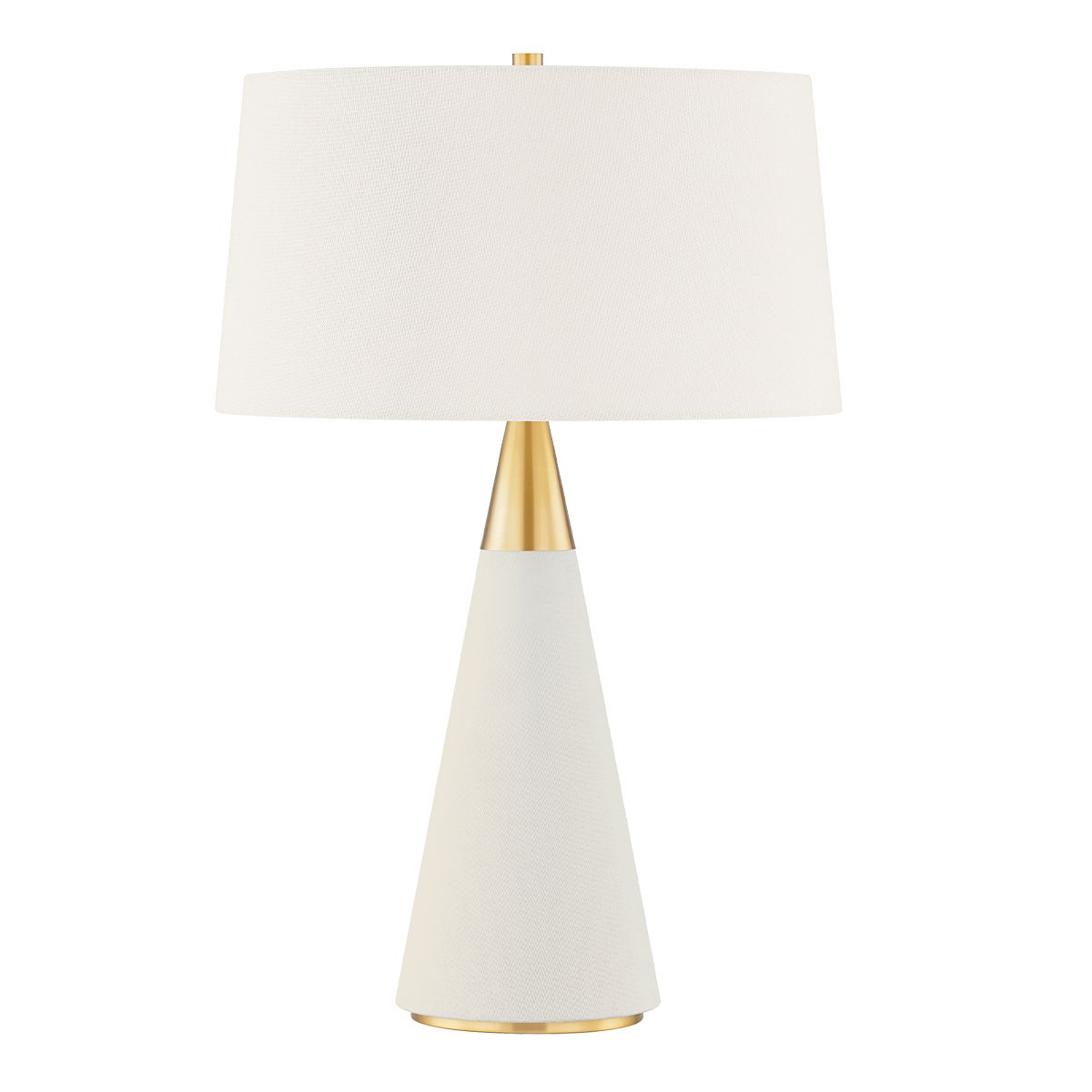 Mitzi-Mid-Century Modern Jen Table Lamp with Cream or Black Linen Shade and Sculptural Design