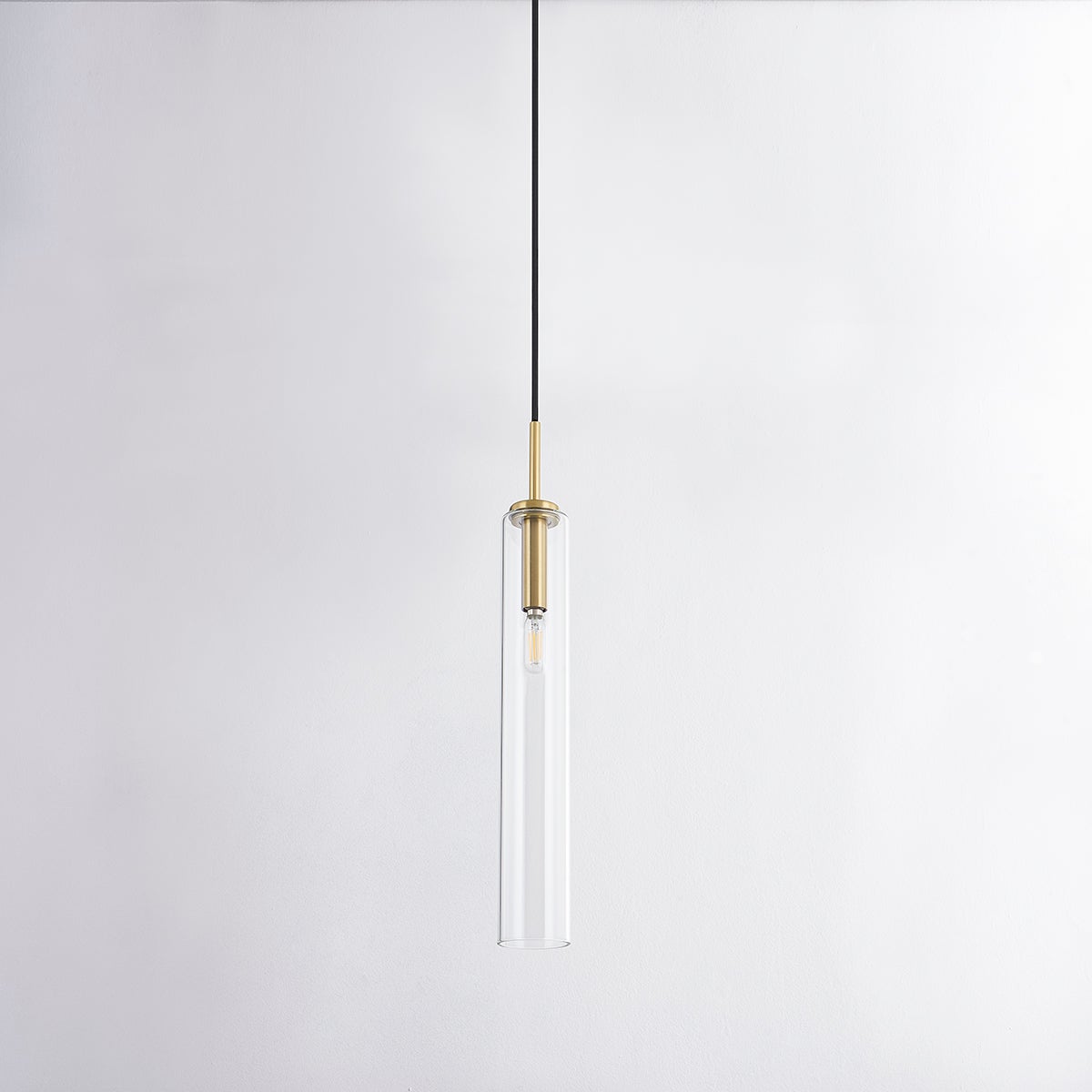 Mitzi-Nyah Mini Pendant Light With Oversized Glass Shade In Aged Brass Or Polished Nickel Finish