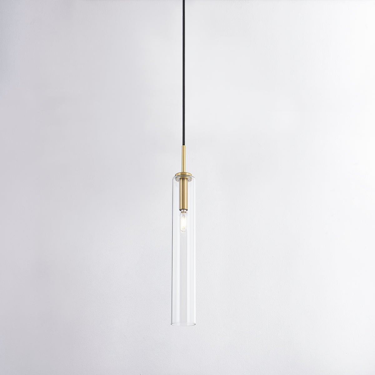 Mitzi-Nyah Mini Pendant Light With Oversized Glass Shade In Aged Brass Or Polished Nickel Finish