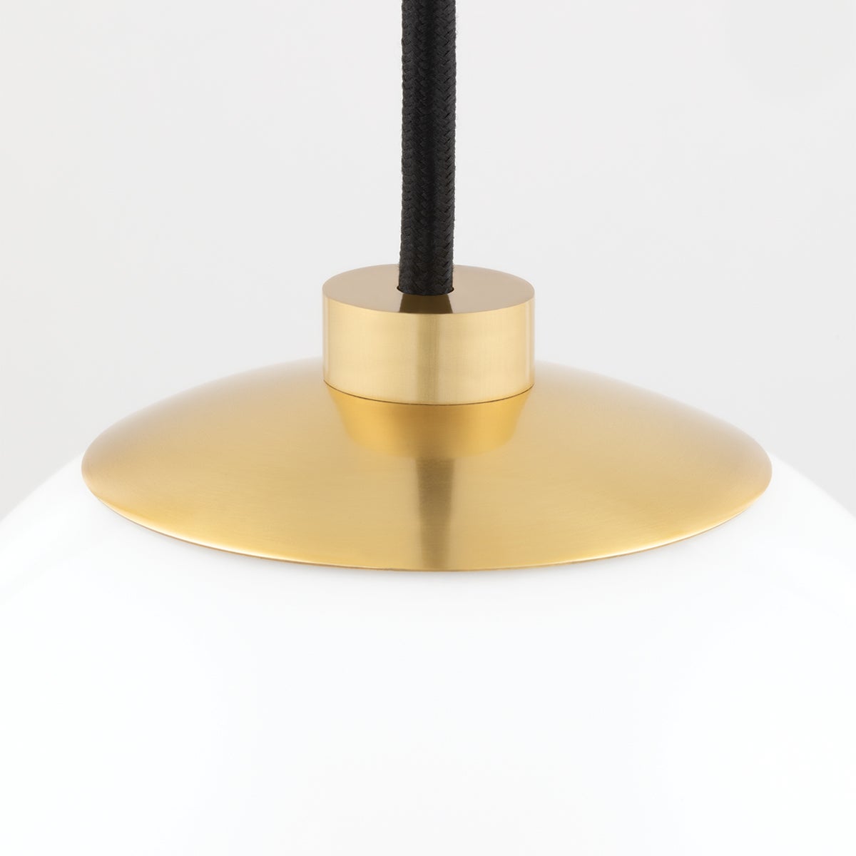 Mitzi-Stella Mini Pendant Light - Frosted Glass Ceiling Fixture in Aged Brass, Old Bronze, Polished Nickel