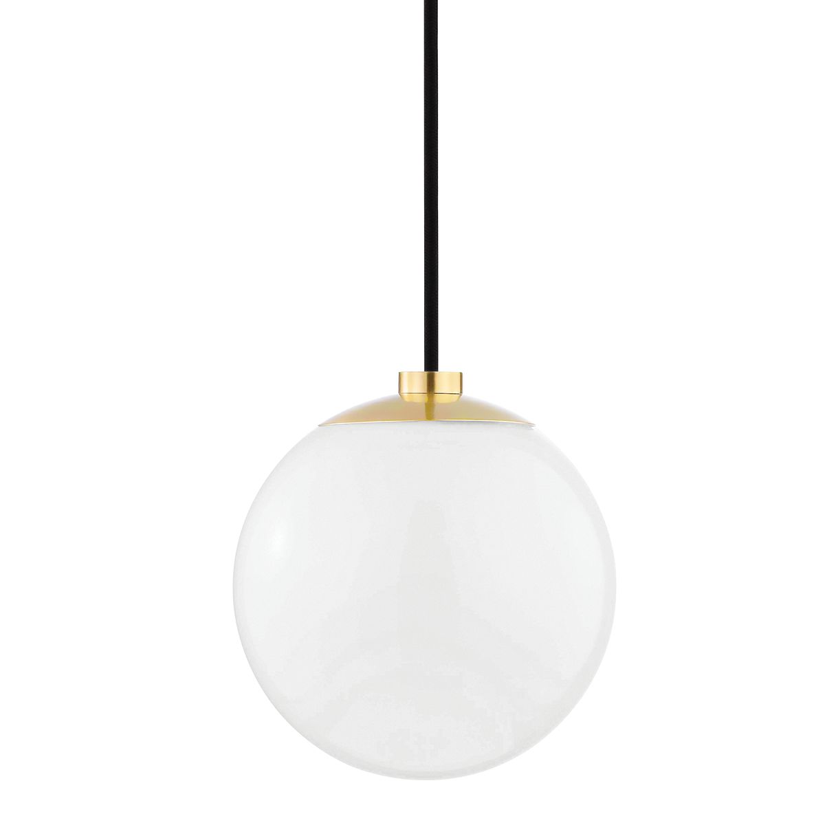 Mitzi-Stella Mini Pendant Light - Frosted Glass Ceiling Fixture in Aged Brass, Old Bronze, Polished Nickel