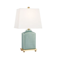 Mitzi-Vintage-Inspired Brynn Table Lamp with Aged Brass Base and Off-White Fabric Shade