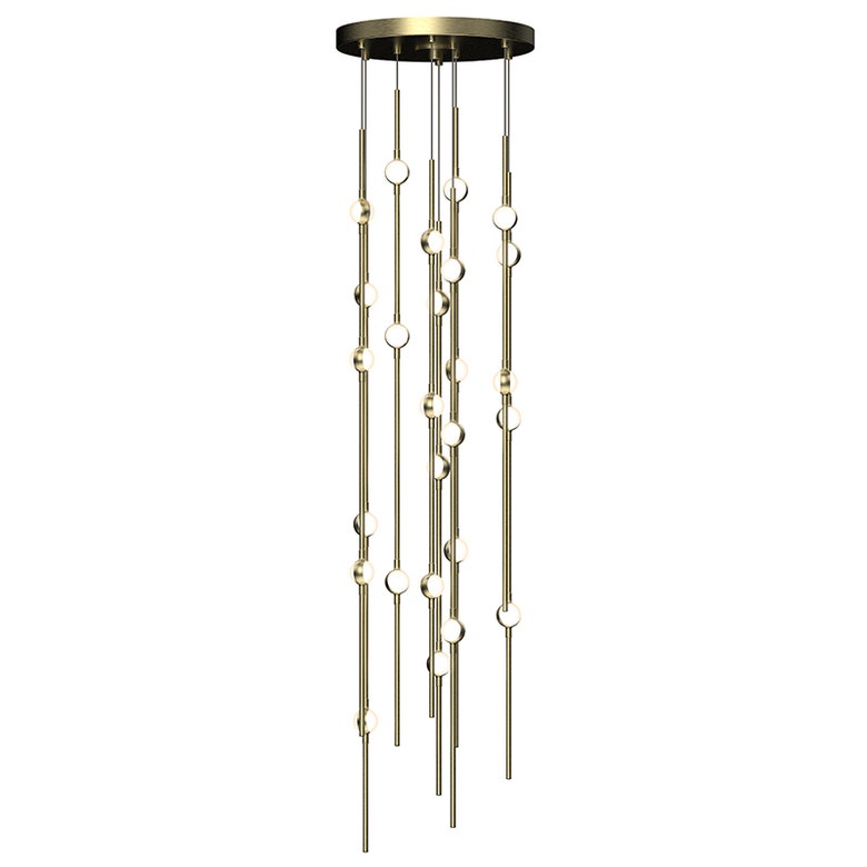 SONNEMAN 12" Round Constellation Andromeda Chandelier with Customizable LED Hubs and Lens Options