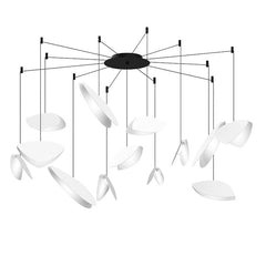 SONNEMAN 13-Light Papillons LED Chandelier - Modern Whimsical Design Inspired by Mondrian and Miró