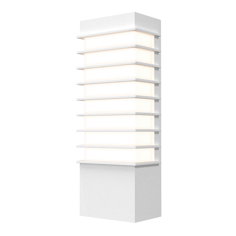 SONNEMAN-13" Tawa Modern Slim LED Sconce with White Acrylic Diffuser and Rectangular Rib Design