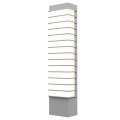 SONNEMAN-21" Tawa Modern Rectilinear LED Sconce with White Acrylic Diffuser and Rectangular Ribs