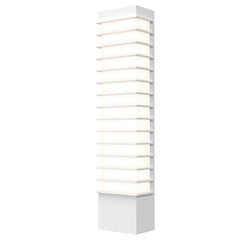 SONNEMAN-21" Tawa Modern Rectilinear LED Sconce with White Acrylic Diffuser and Rectangular Ribs