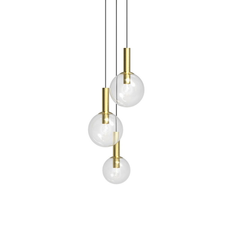 SONNEMAN Bubbles 3-Light Chandelier - Iconic Mid-Century Modern Design with Playful Aesthetic