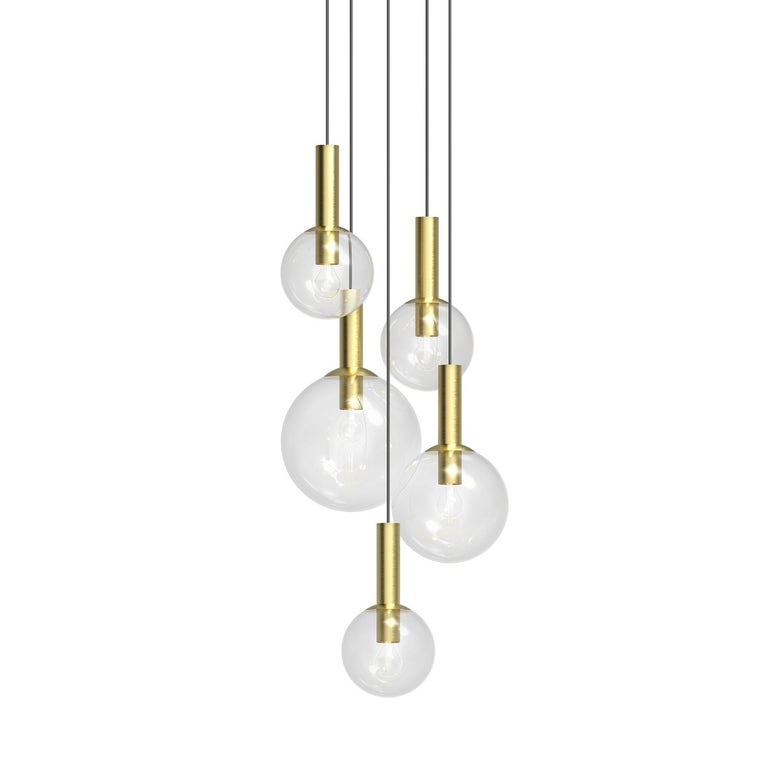 SONNEMAN Bubbles Chandelier - 5 Light Mid-Century Modern Design with Playful Aesthetic and Versatile Style